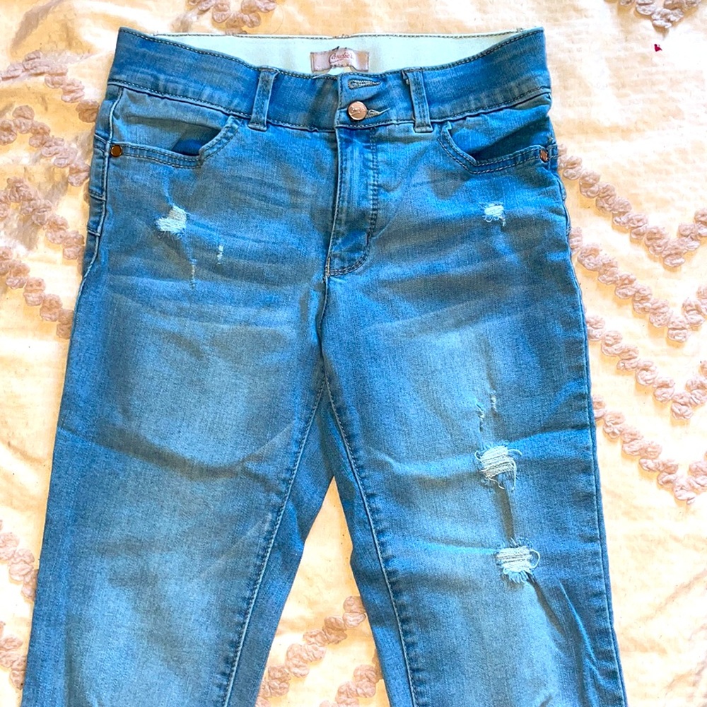 Ankle jean wit distressed style